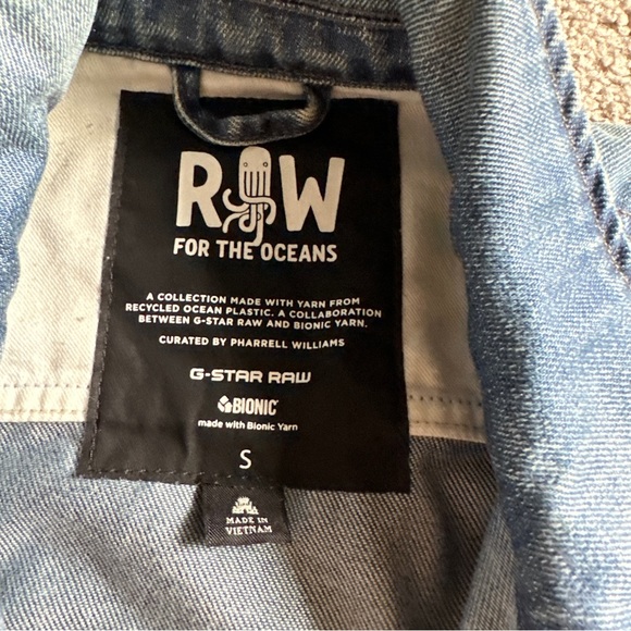 G Star WTF Are You Doing To My Oceans Denim Jacket - Picture 5 of 5